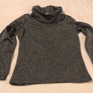 NWT Dynamite Silver & Black Metallic Turtleneck -L